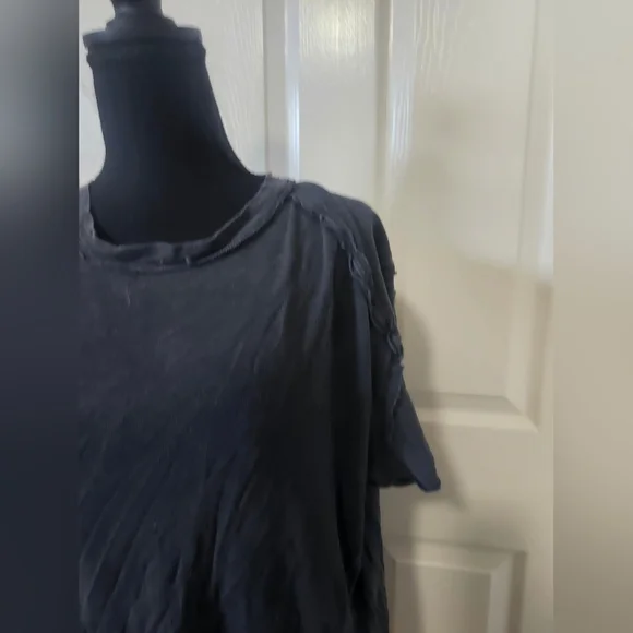 Free People We The Free Slate Blue Ribbed Riley Short Sleeve Tee XS - Picture 5 of 13